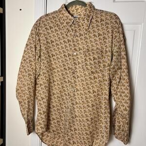 70s Dagger Collar Scallop Graphic Button Down